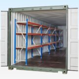 Adjustable, Heavy Duty Three Tier Container Racking (5 Bays)