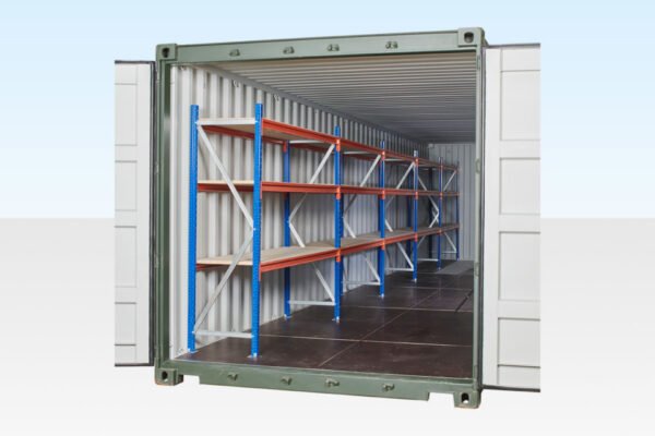 Adjustable Heavy Duty Three Tier Container Racking 5 Bays